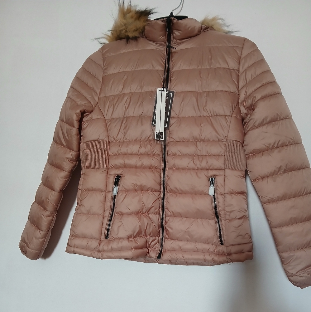 Polu Wonderful  Women's Tan Puffer Jacket Size S - Picture 2 of 16